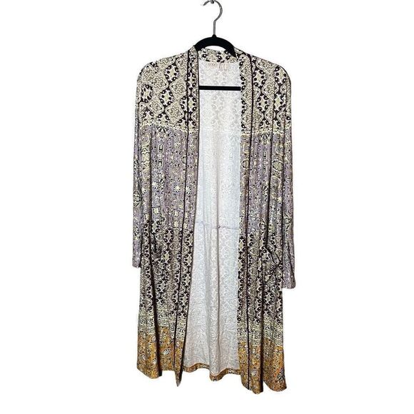 Logo Lori Goldstein Open Front Kimono Cardigan Size Small - Picture 1 of 9